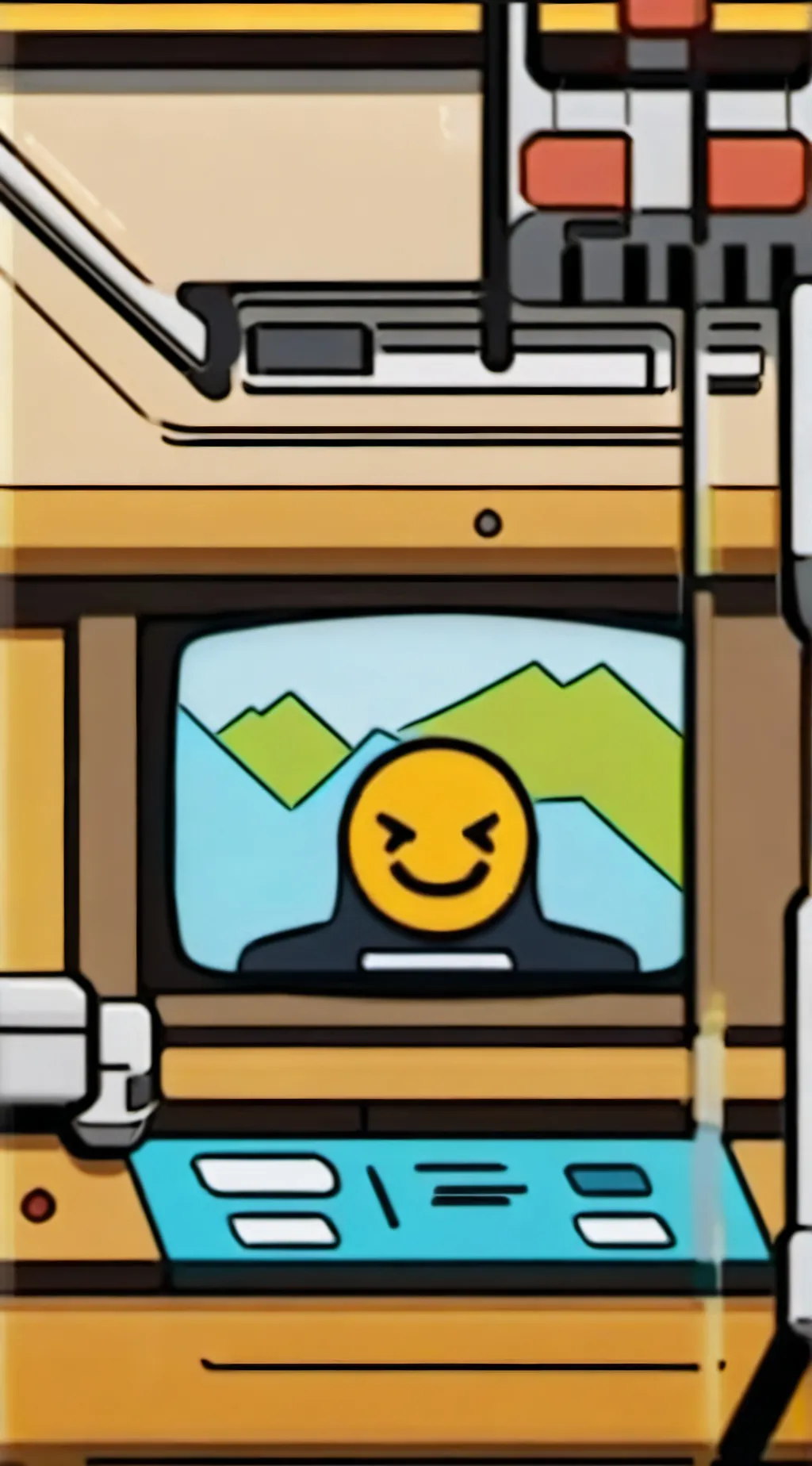 ai character: Mad emoji background