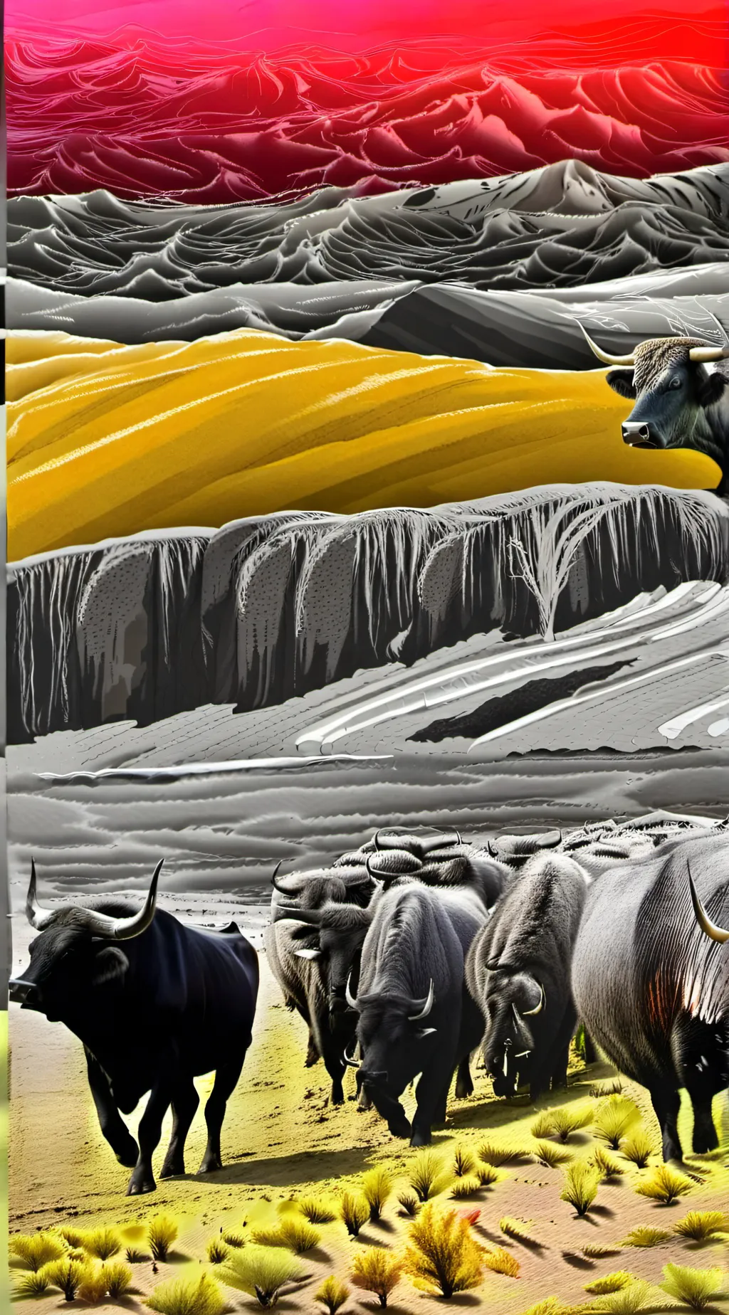 ai character: Bull herd background