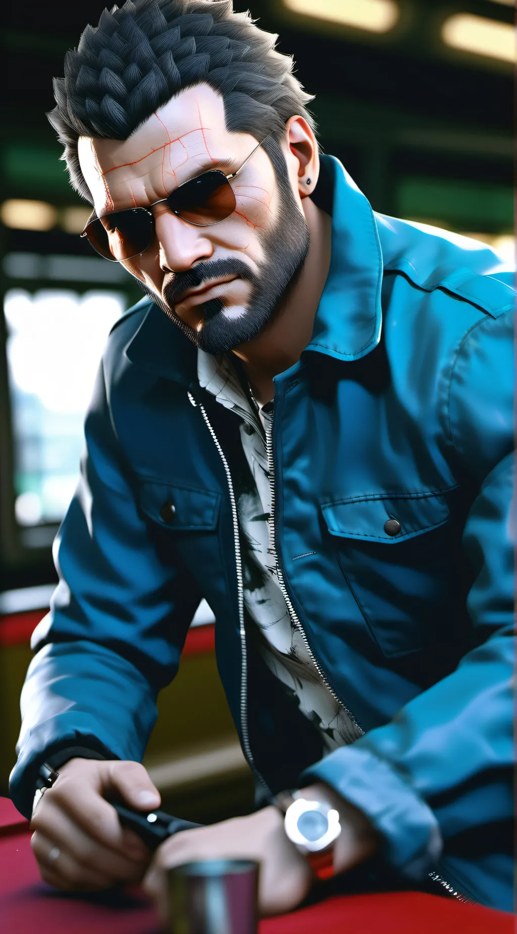 ai character: Michael Clinton  background