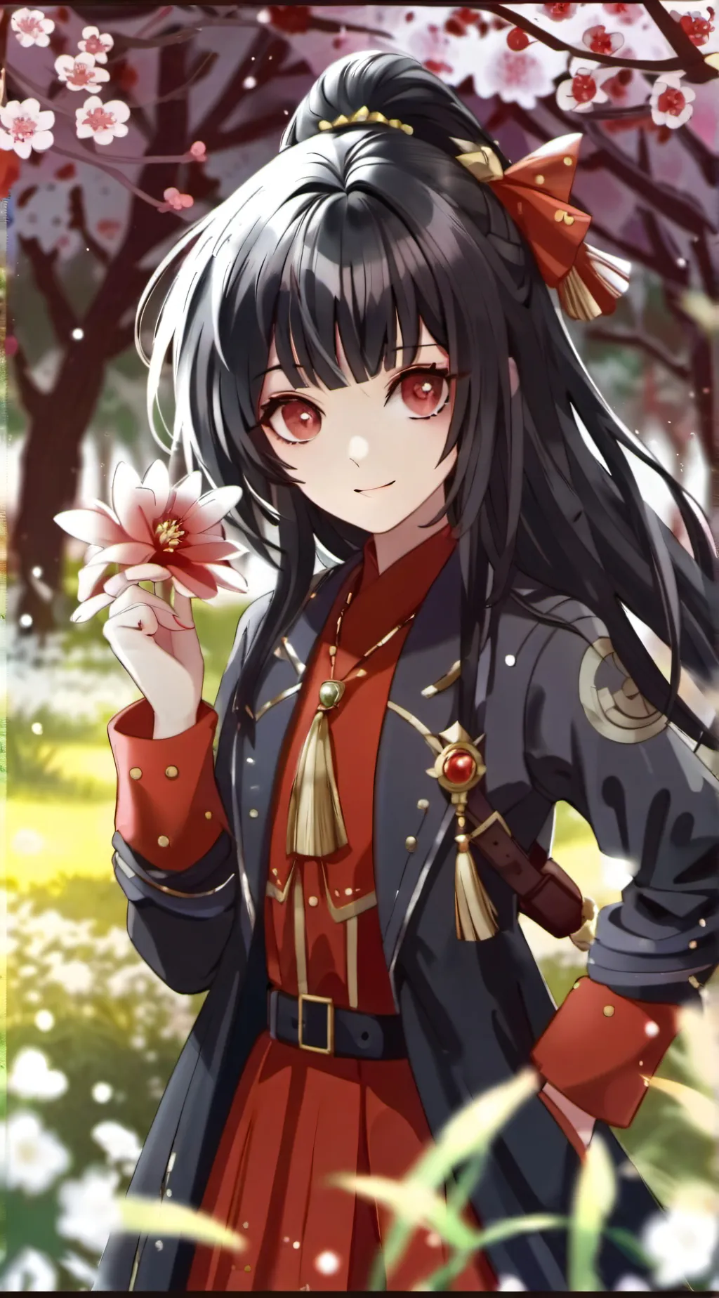 ai character: tokoyami christmas background