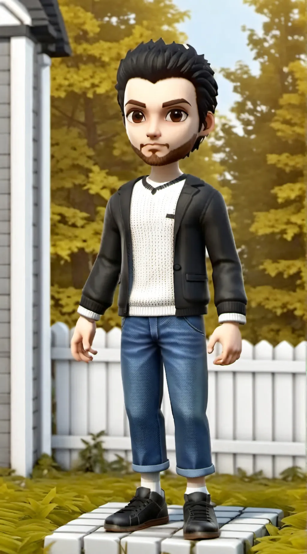 ai character: Mha fight background