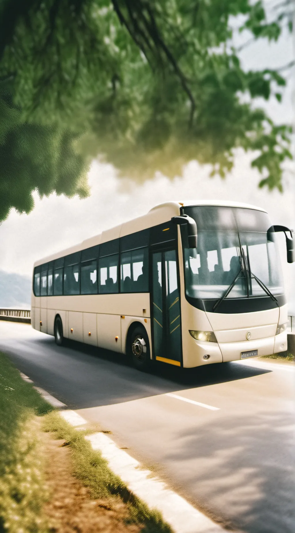 ai character: take road trip background