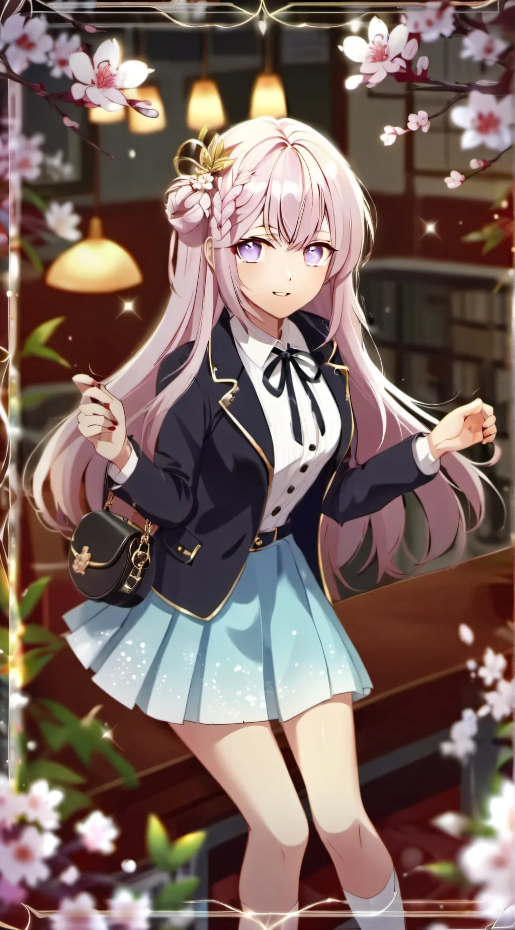 ai character: Sakura  background