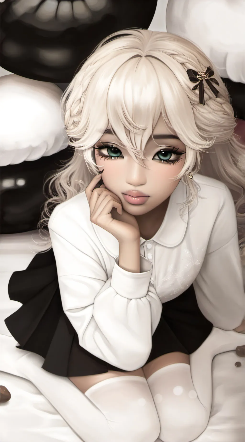 ai character: 𝓡𝓪𝔂 ☘︎ background