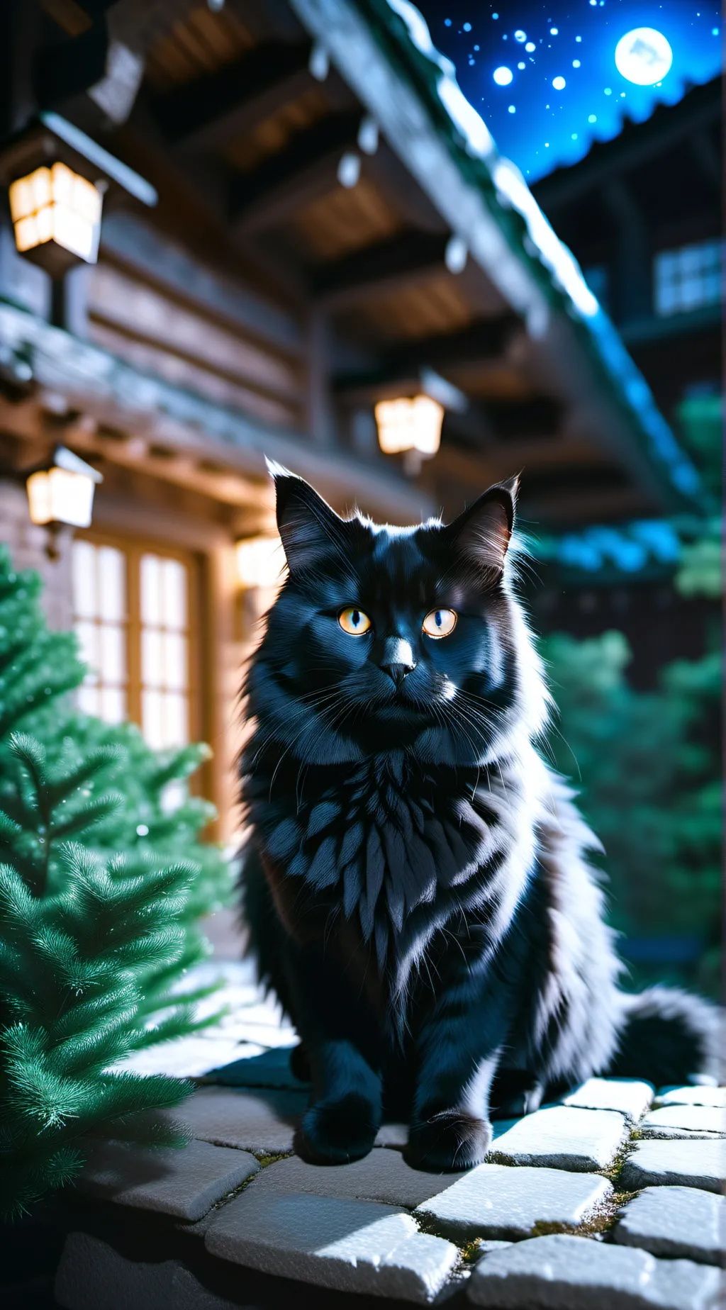 ai character: cat. background