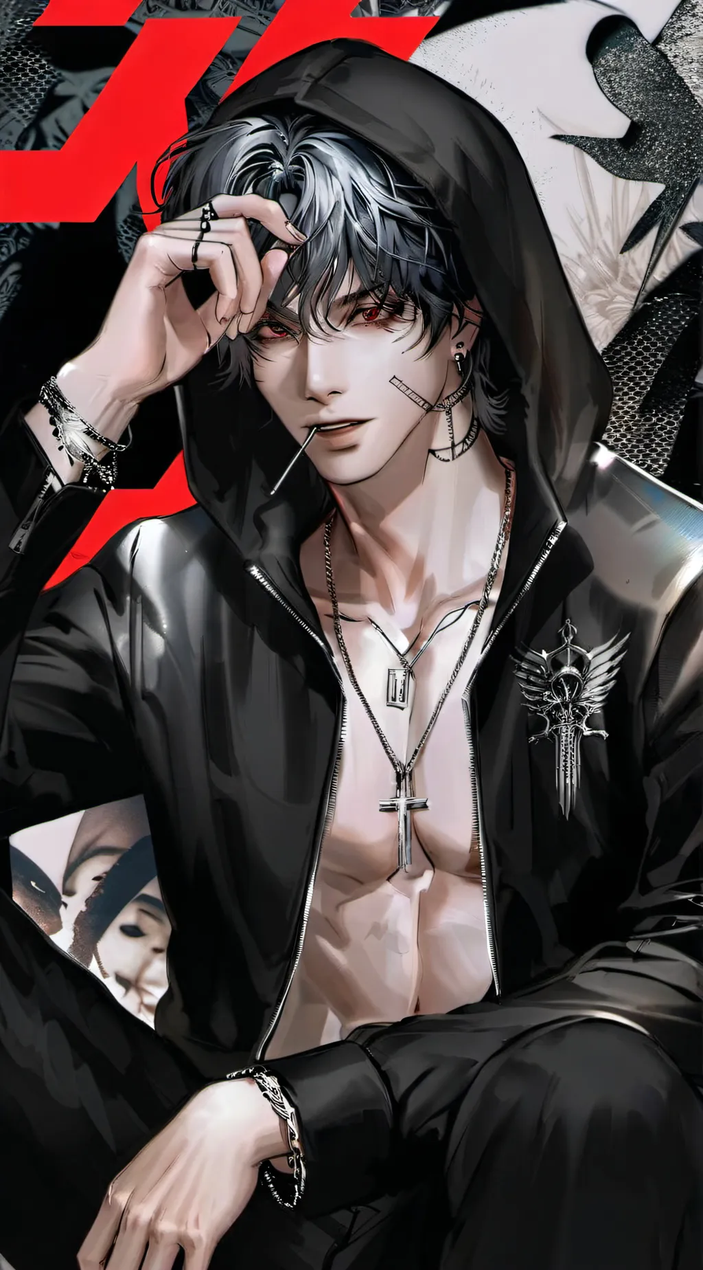 ai character: Mha& live stream 2 background