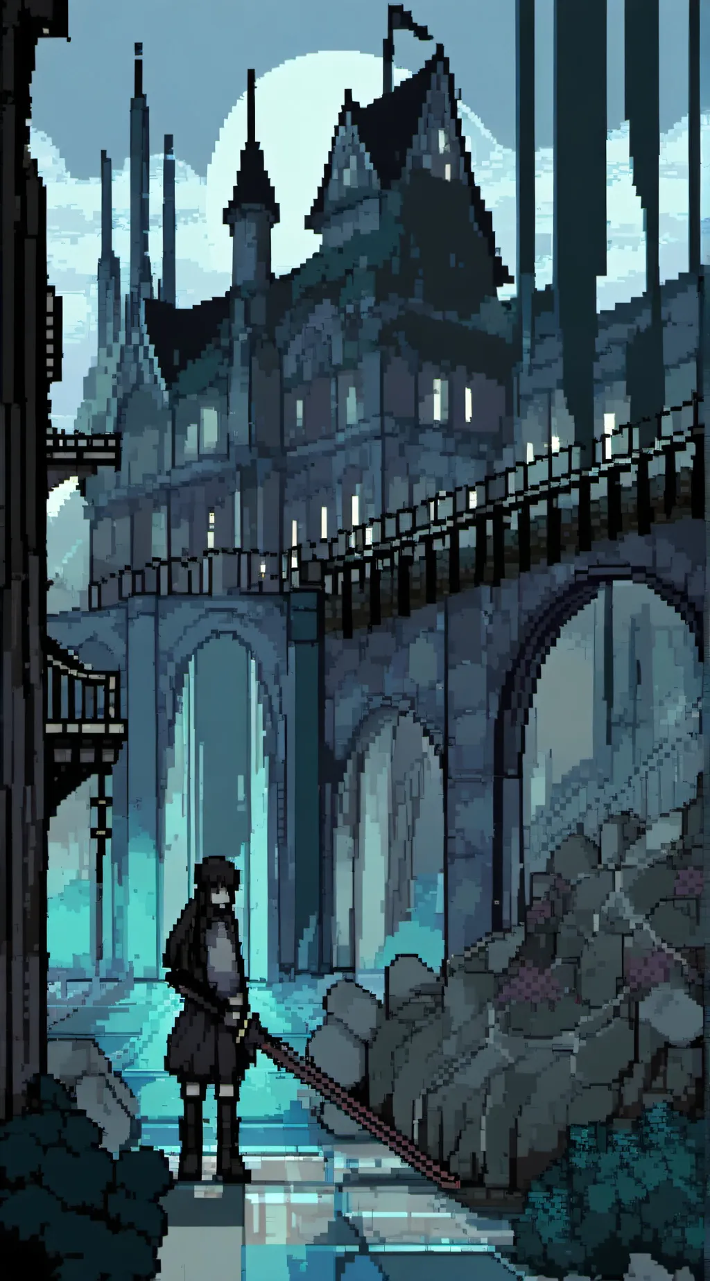 ai character: anime war background