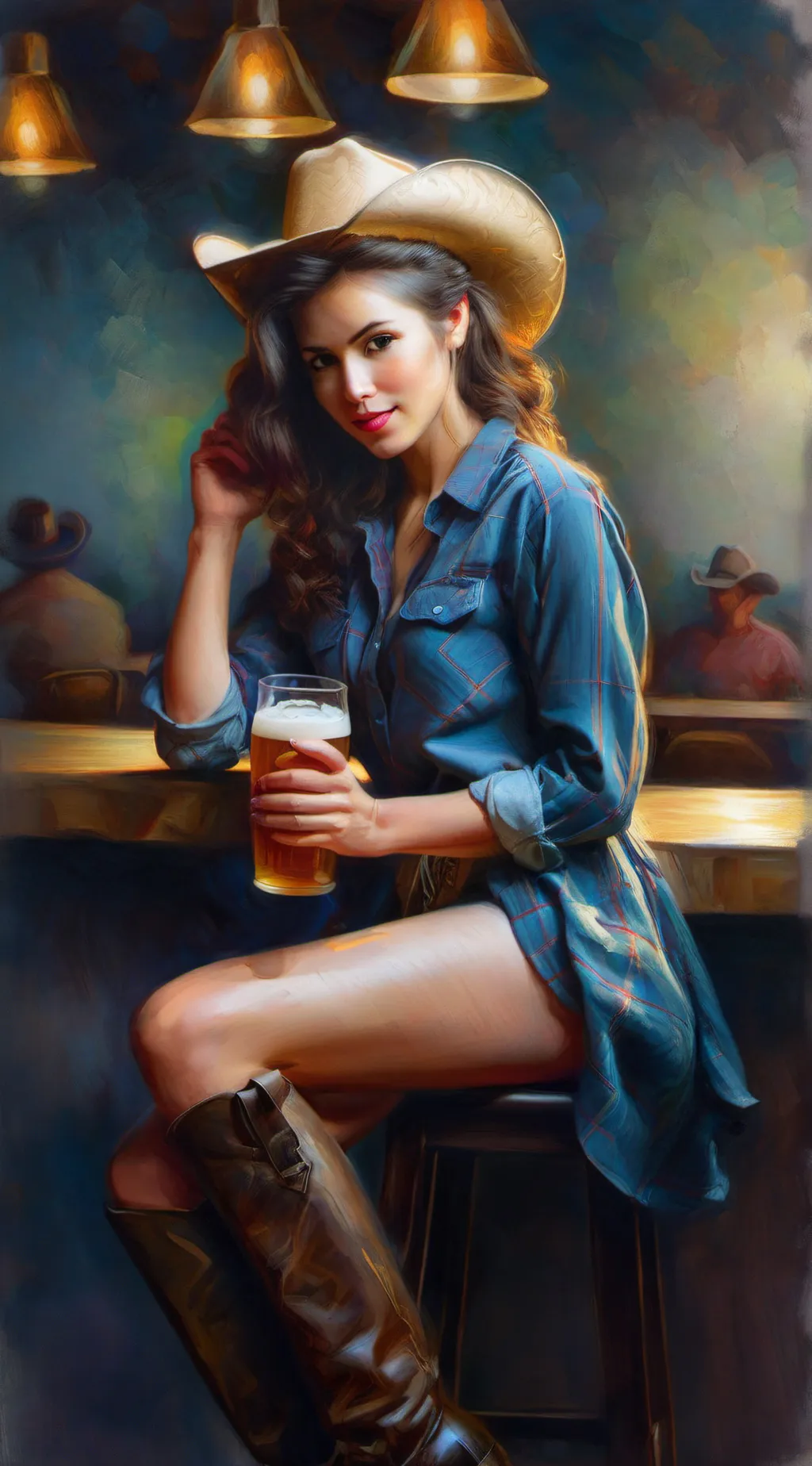 ai character: Scarlet background