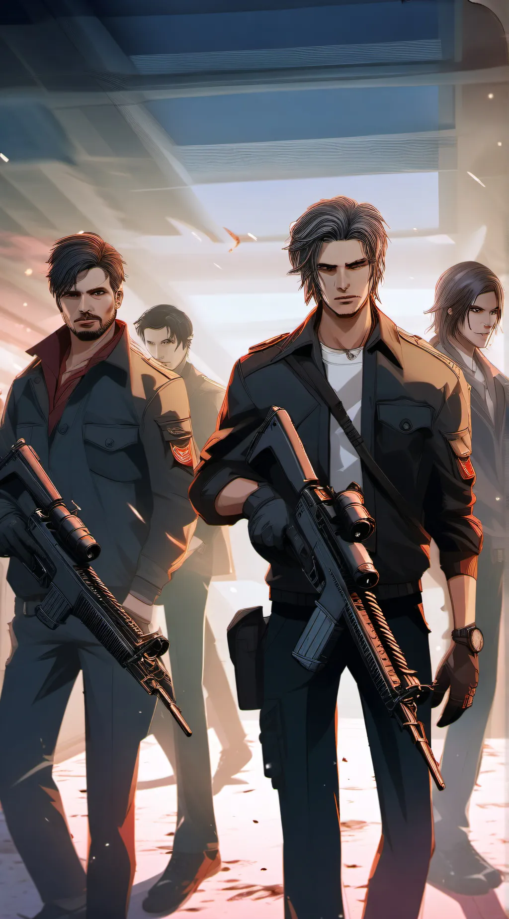 ai character: Mason, Kai, Jack.  background