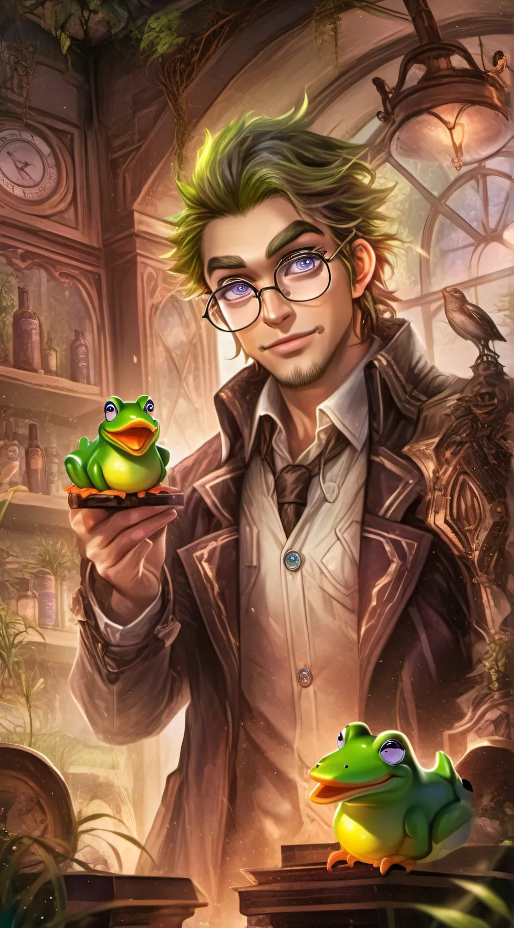 ai character: Prof. Quackademic background