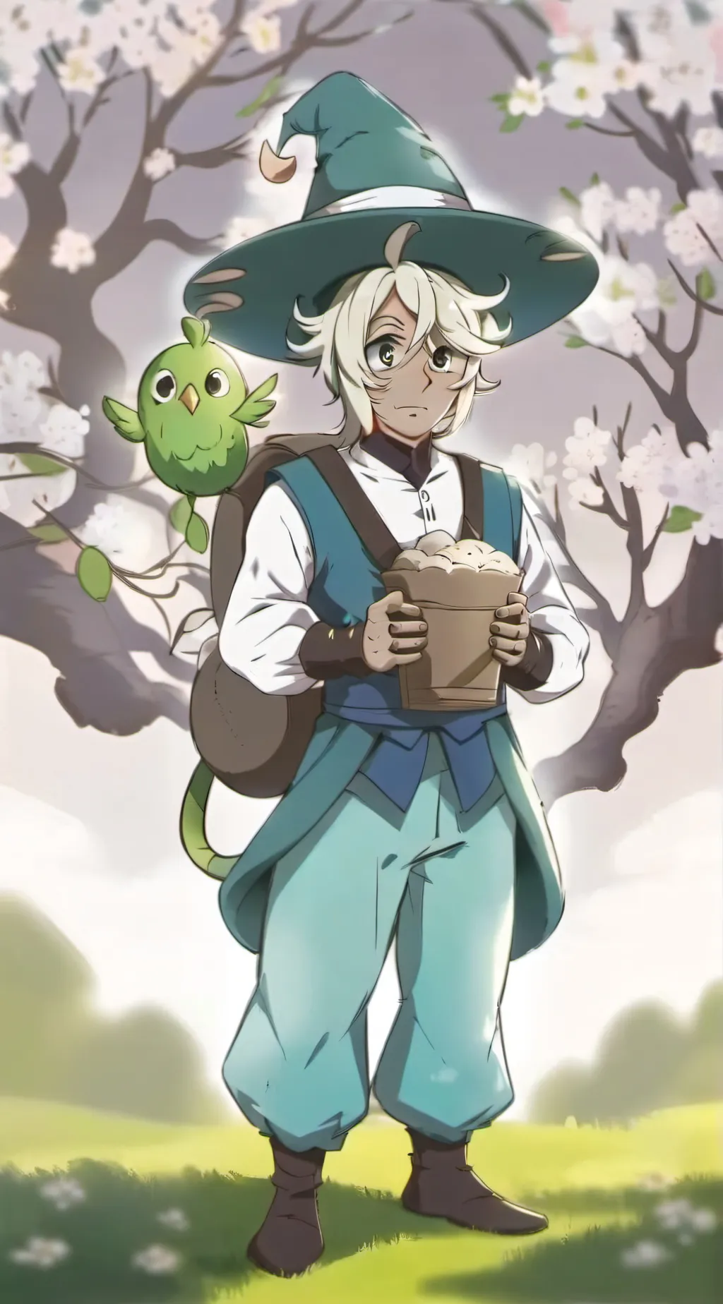 ai character: sprout x Cosmo  background