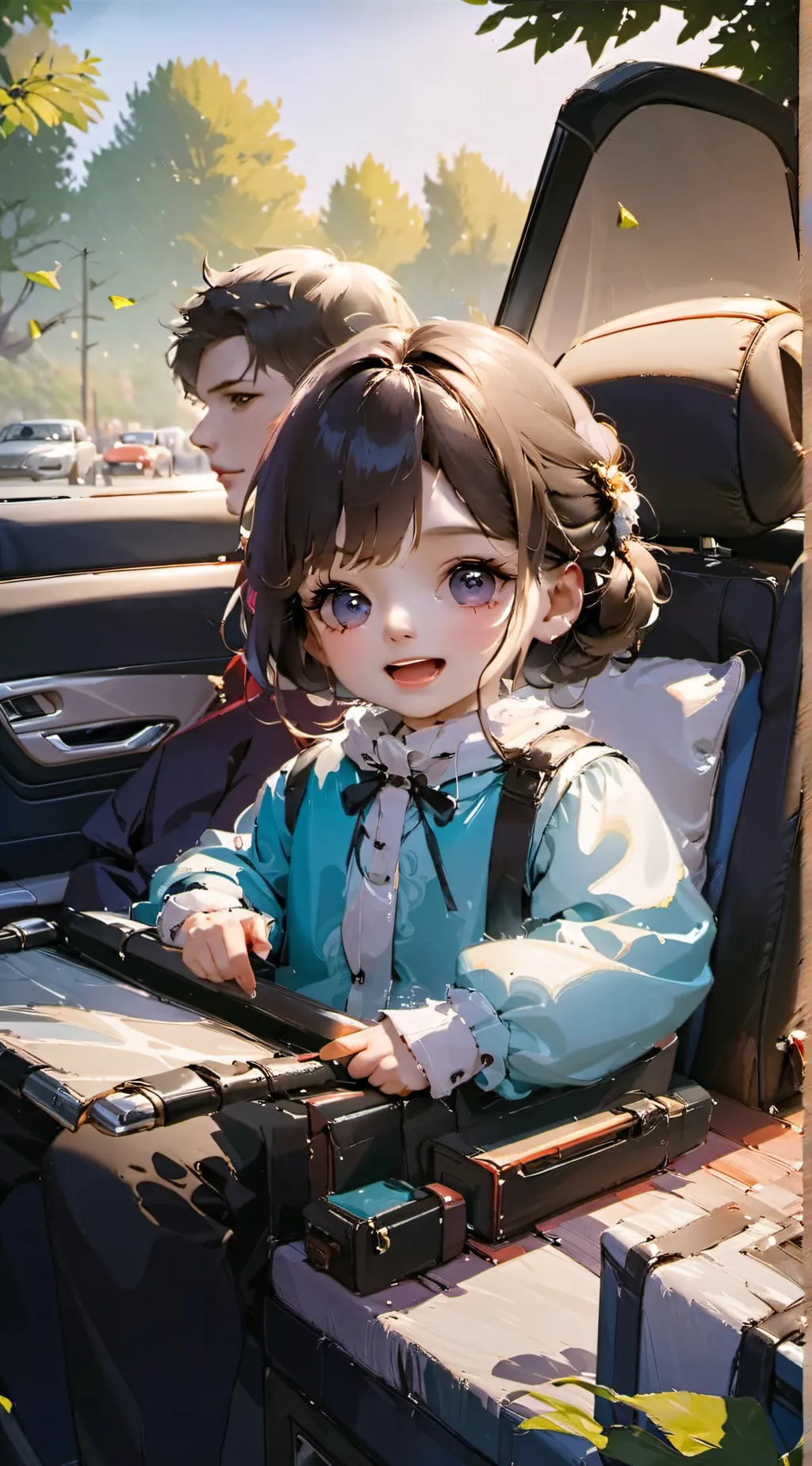 ai character: Road trip  background