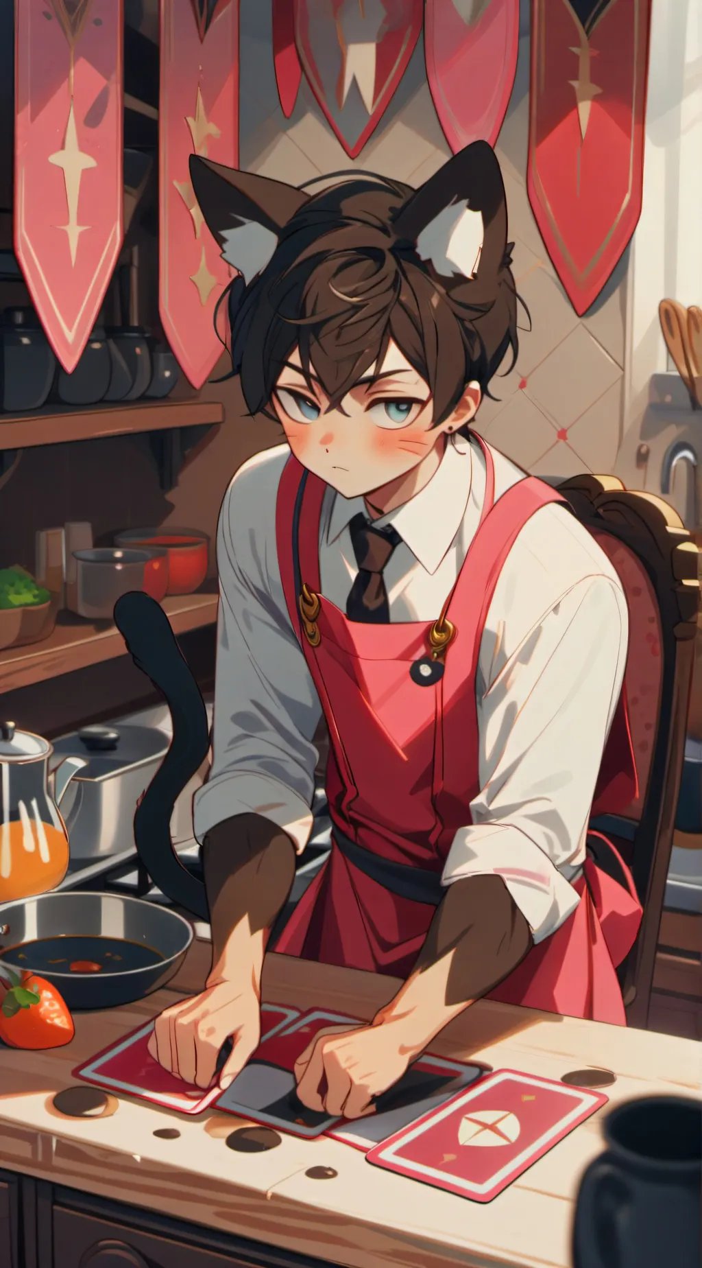 ai character: Catboi Tom background