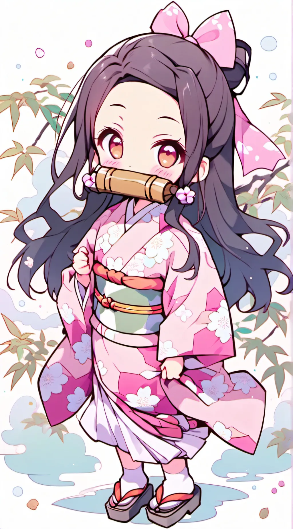 ai character: Nezuko kamado  background