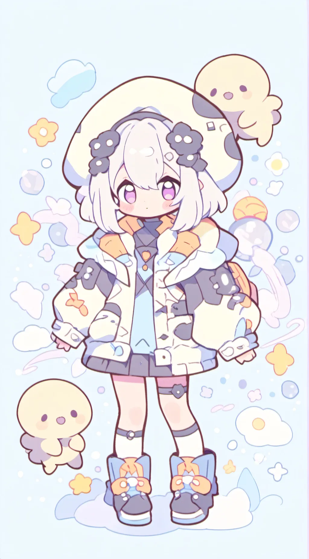 ai character: Turned into a baby background