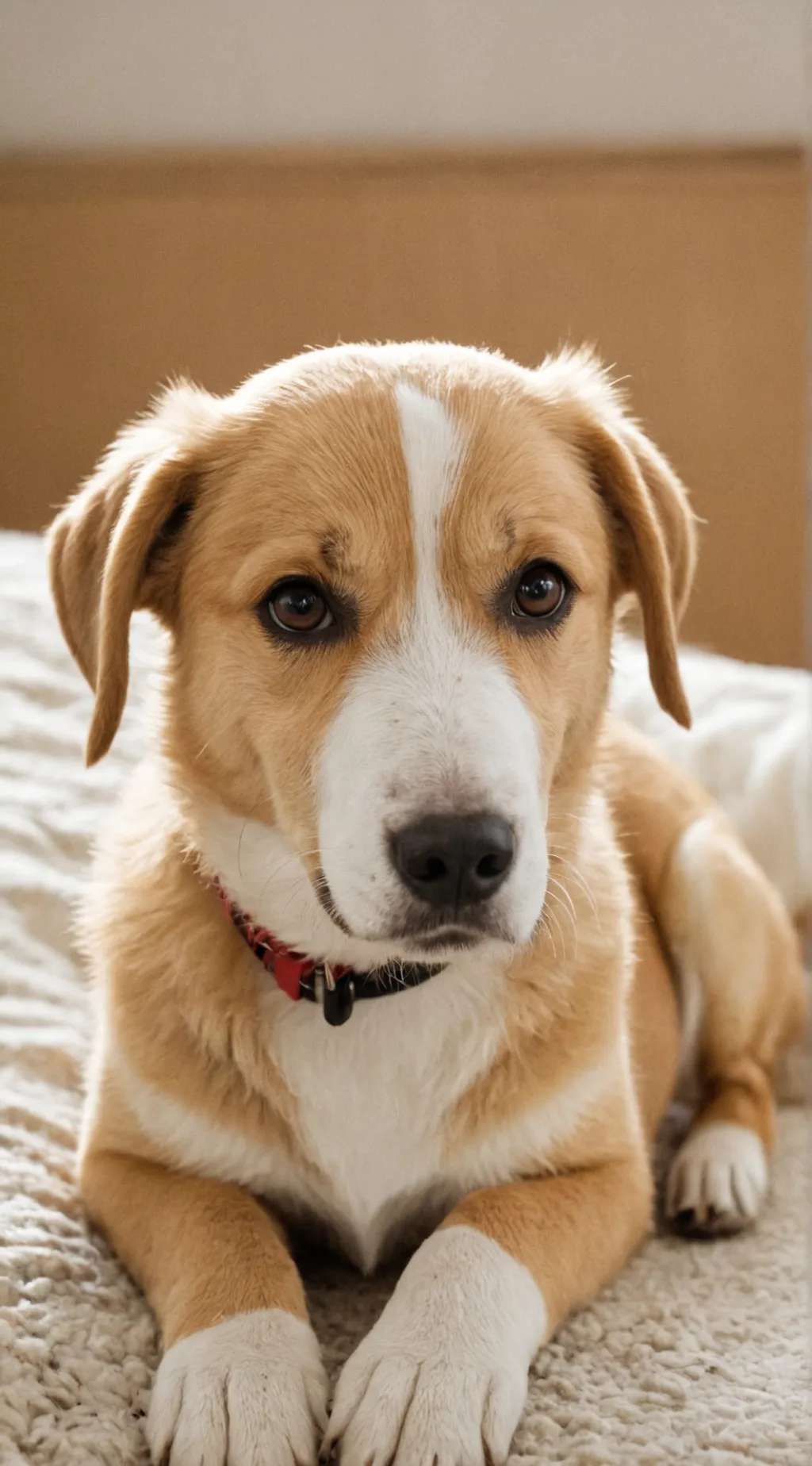 ai character: Ella the dog  background