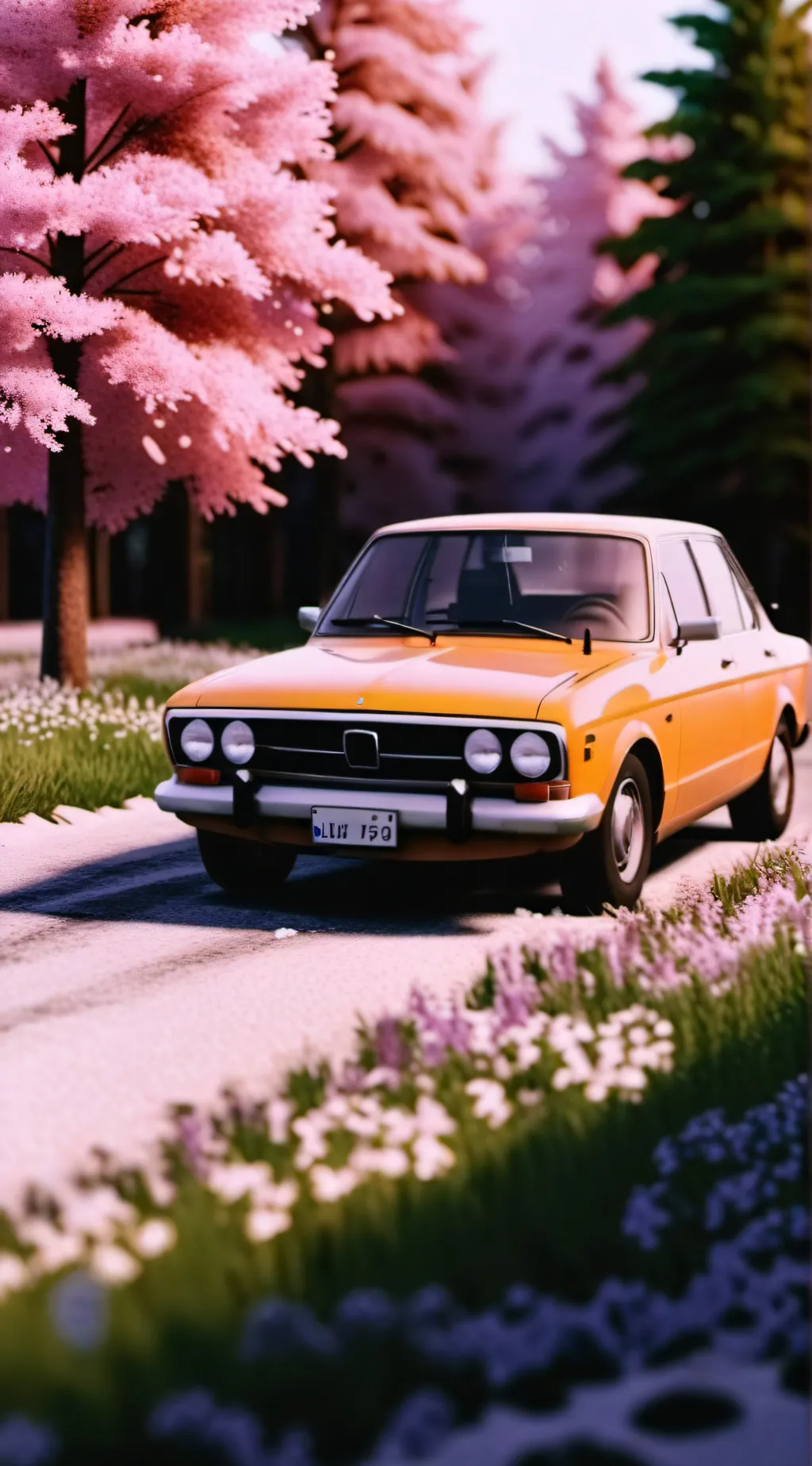 ai character: Ford car background