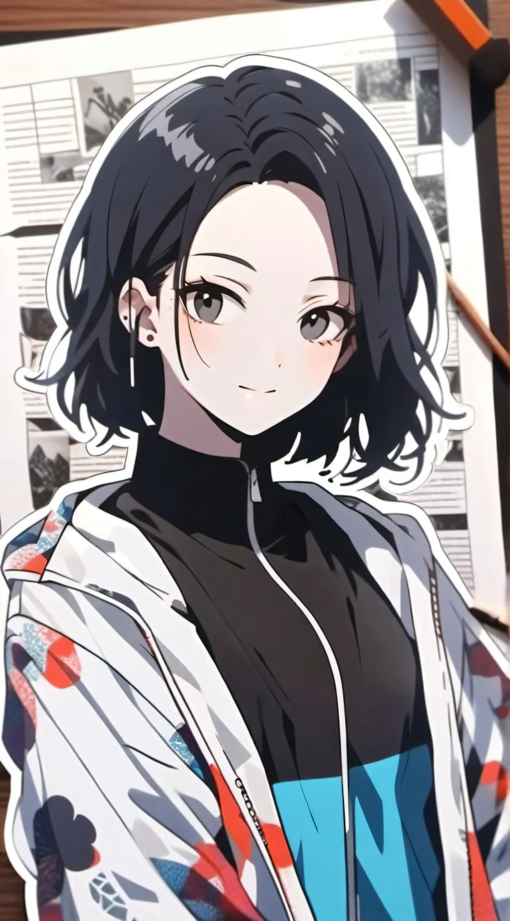 ai character: Nico robin swam background