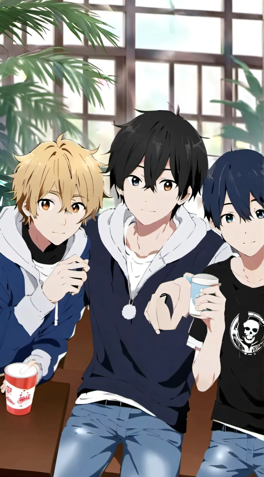 ai character: Leo, Benson, Carl background