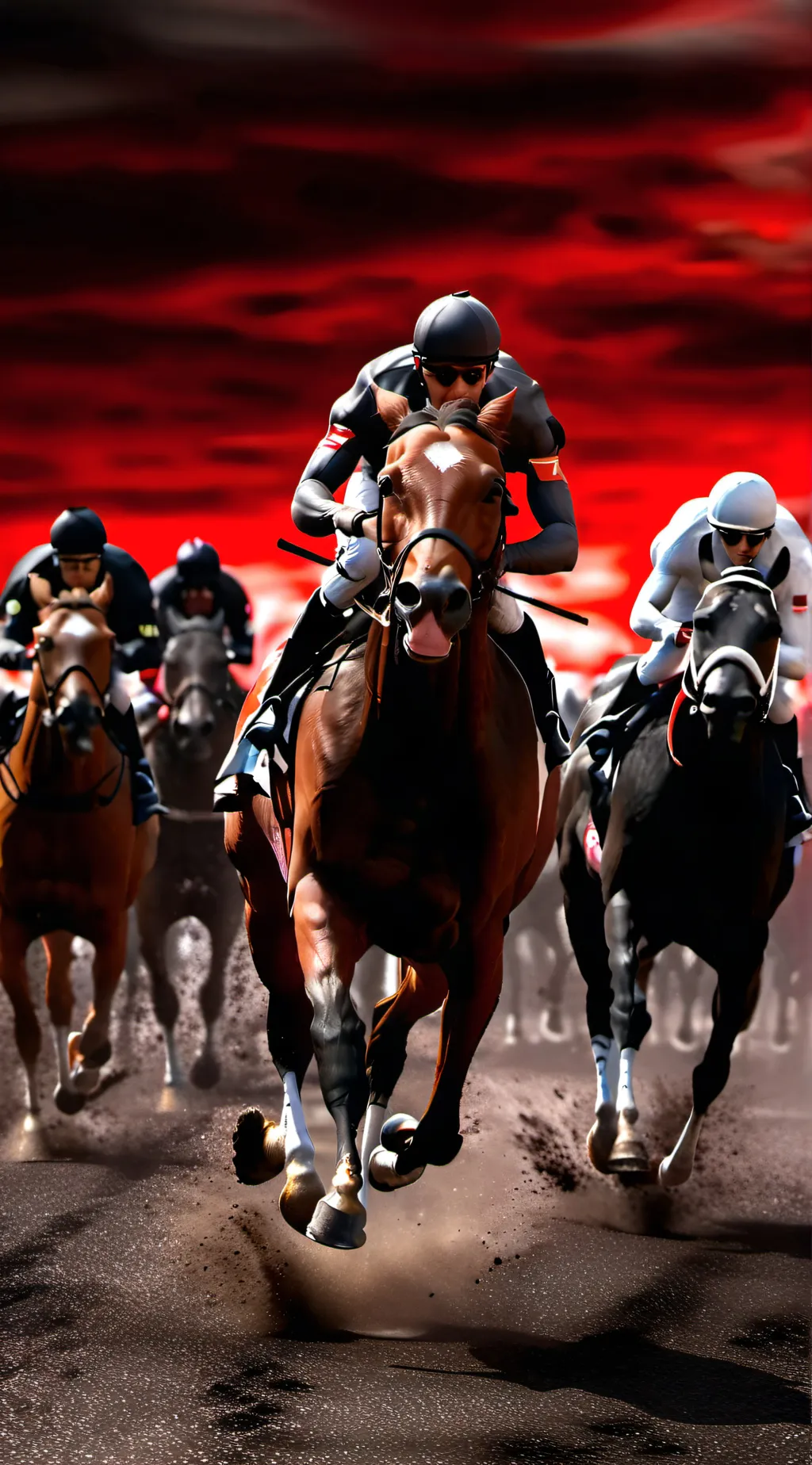 ai character: Horse race  background