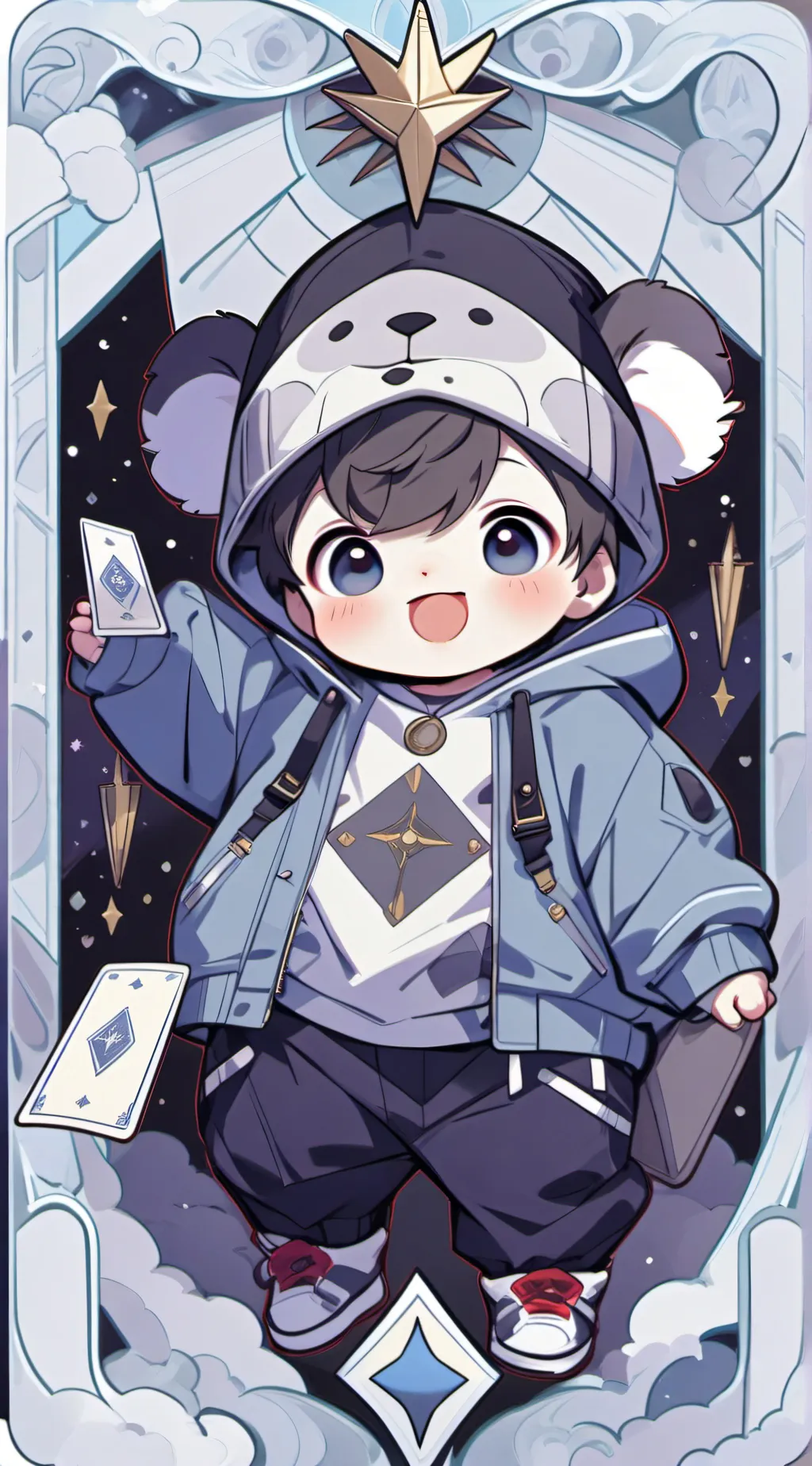 ai character: Poor sad baby background