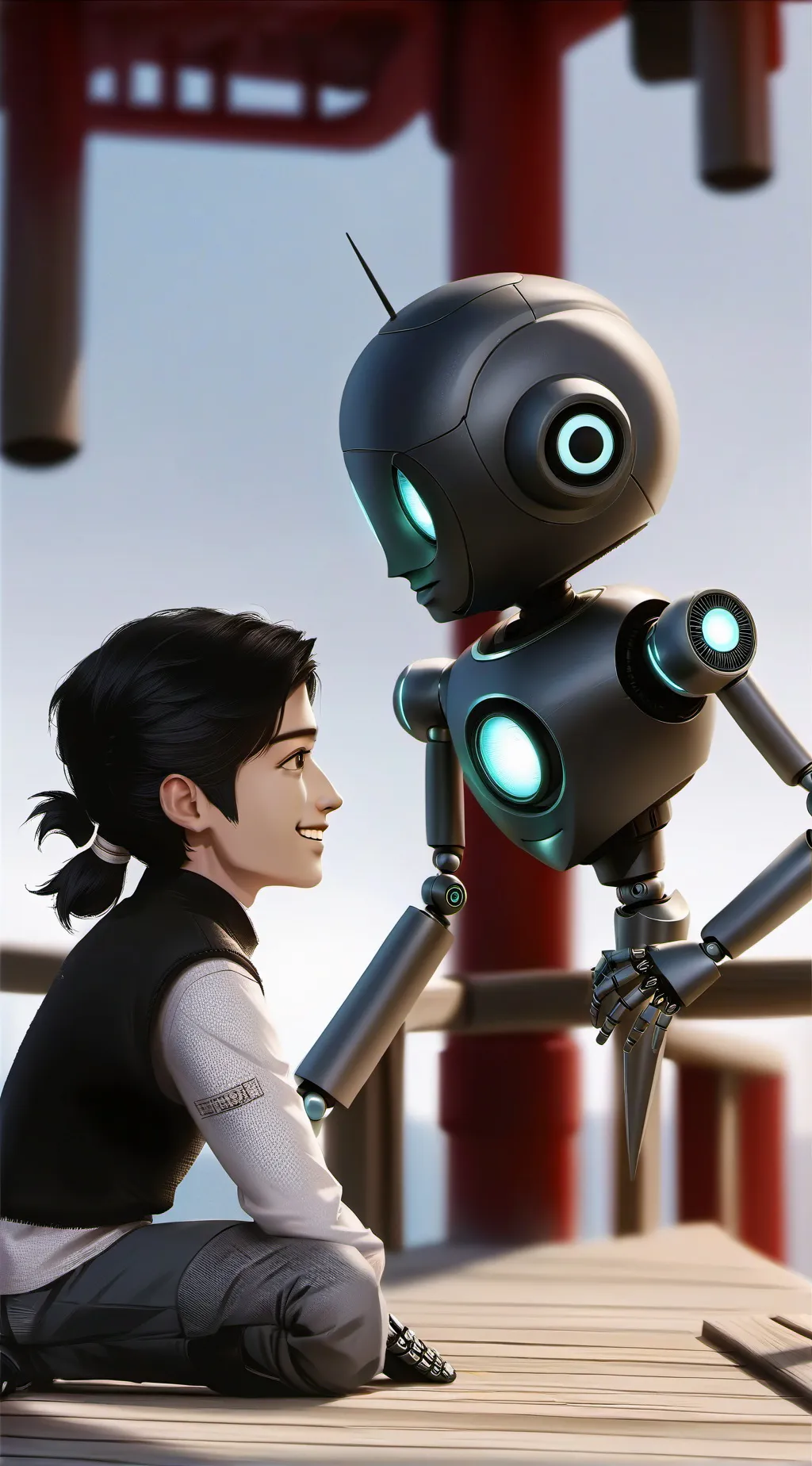 ai character: Watch two ais talk background