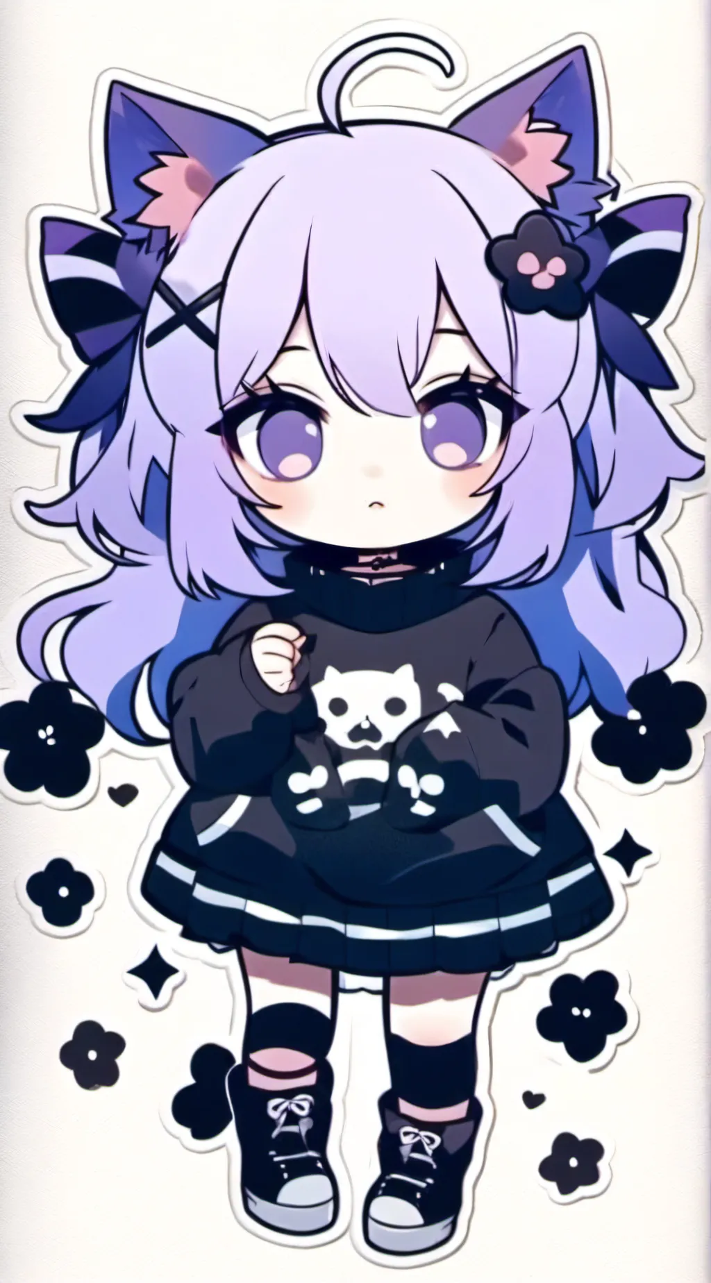 ai character: catgirl at door background