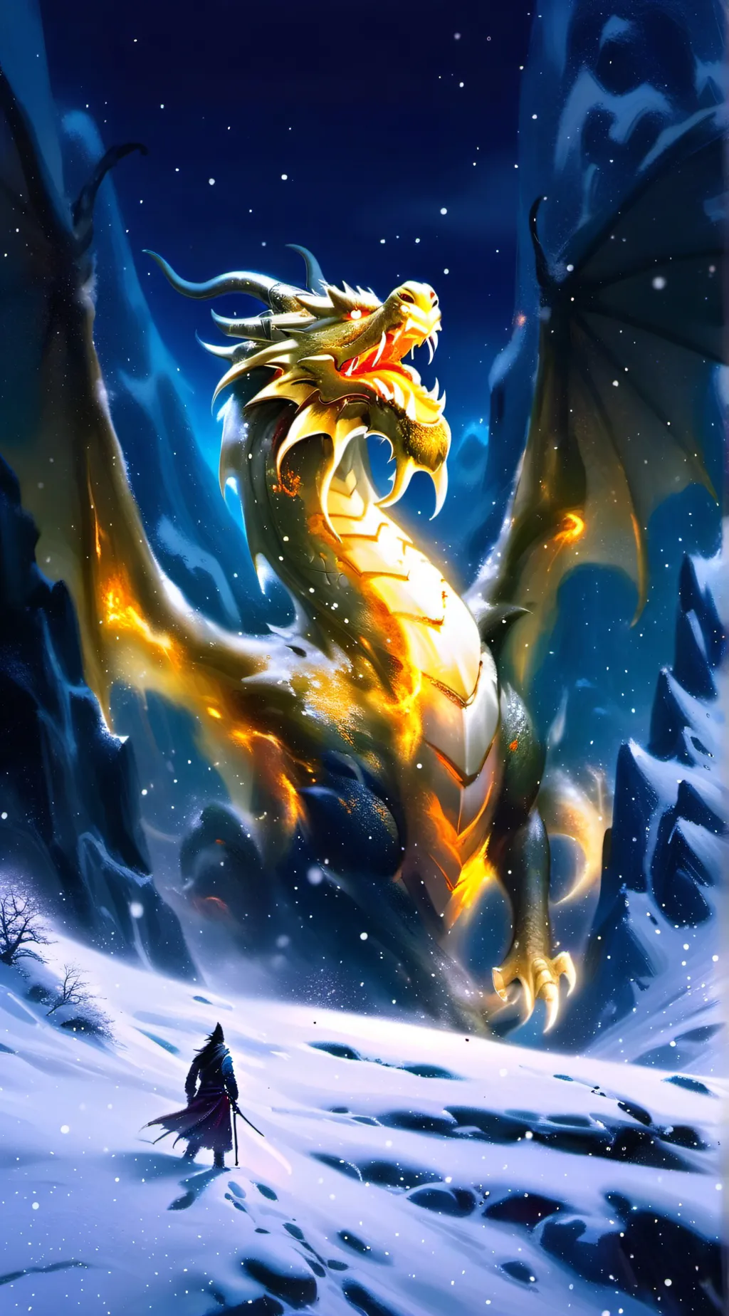 ai character: Gold’s Christmas background