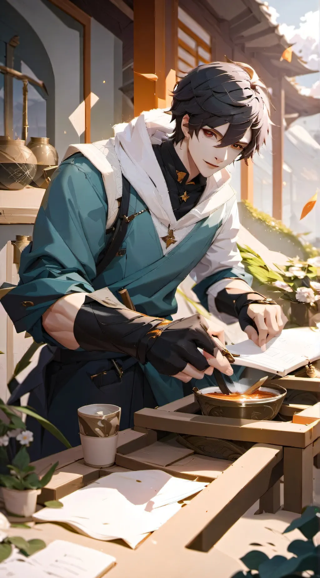 ai character: devin background