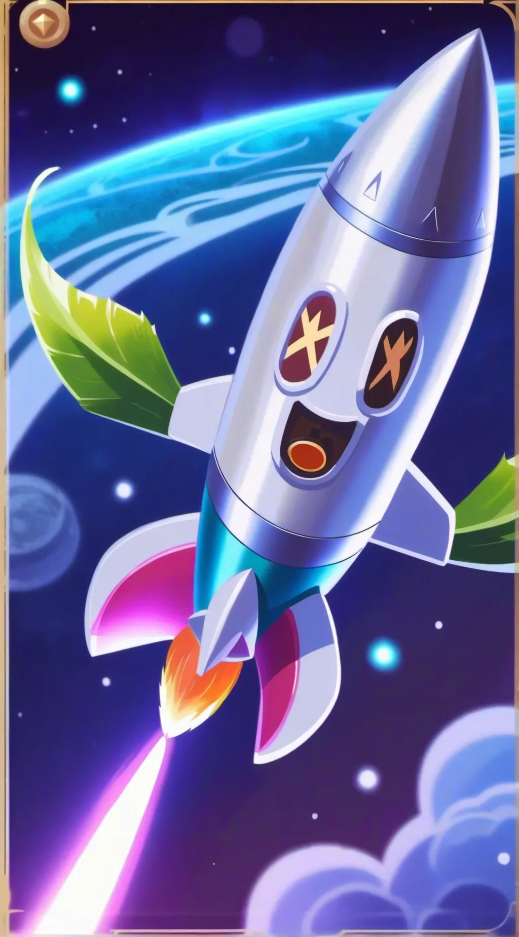 ai character: Rocket Fruit  background