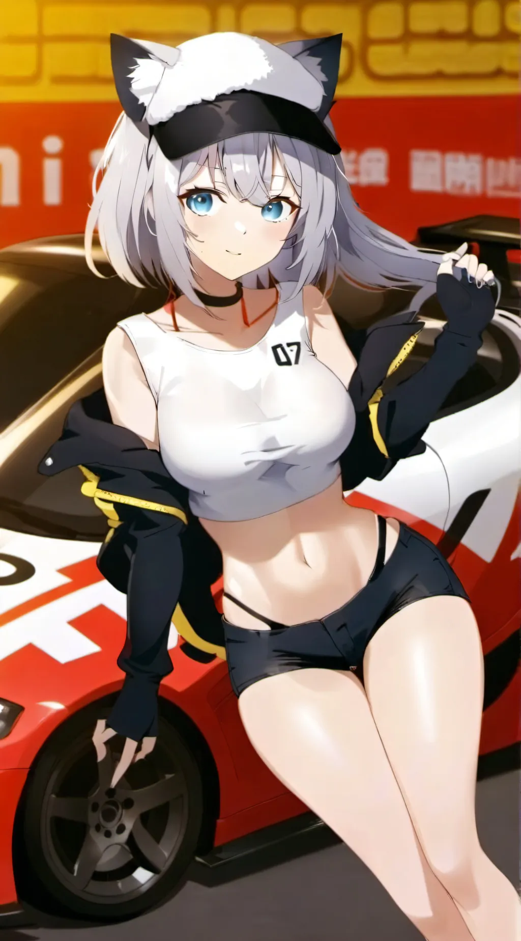 ai character: Amelia nekochan background