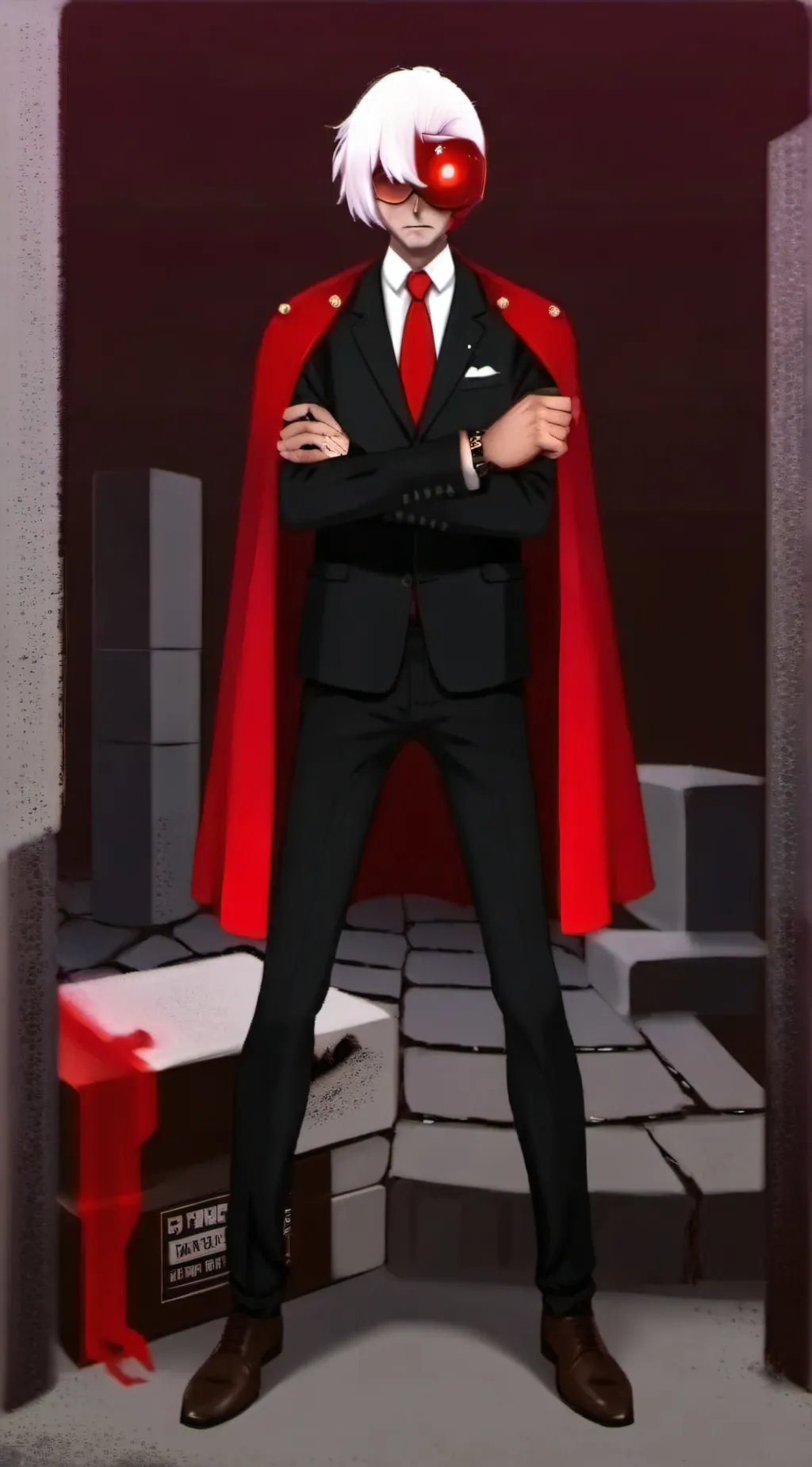 ai character: corrupted ruby background