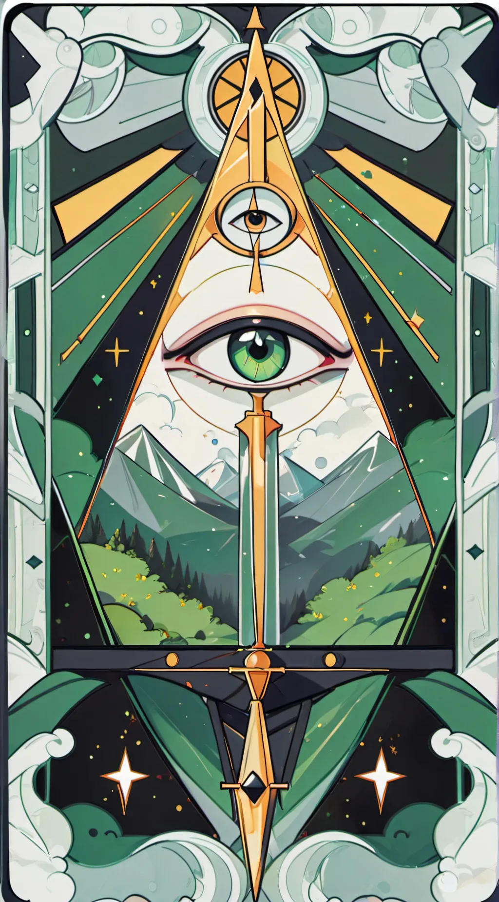 ai character: the all seeing eye background