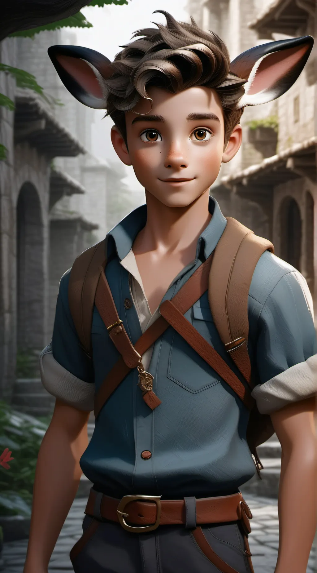 ai character: human Bambi  background