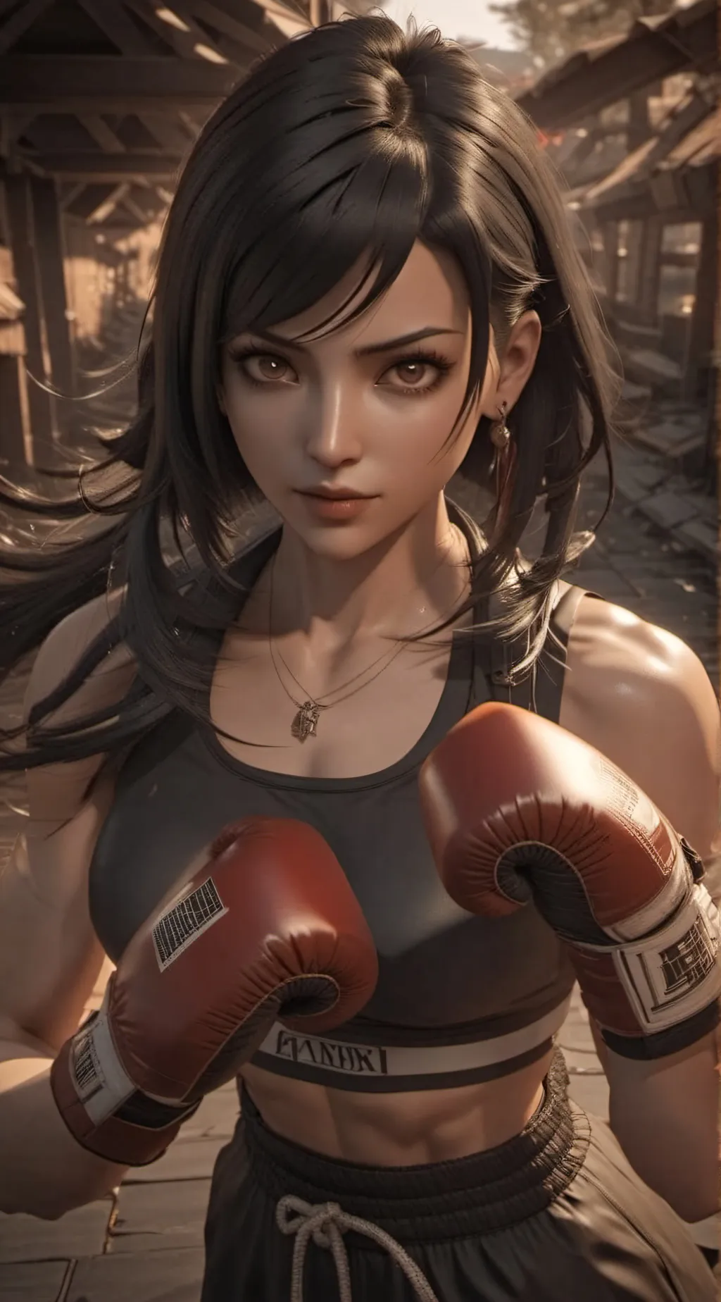 ai character: Tifa  background