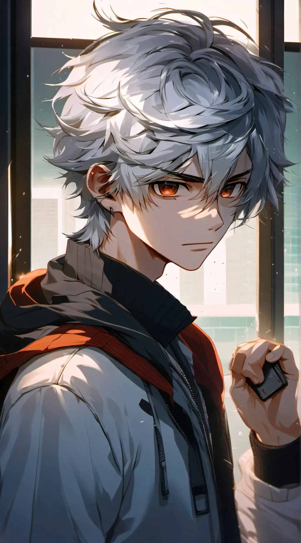 ai character: Silver background