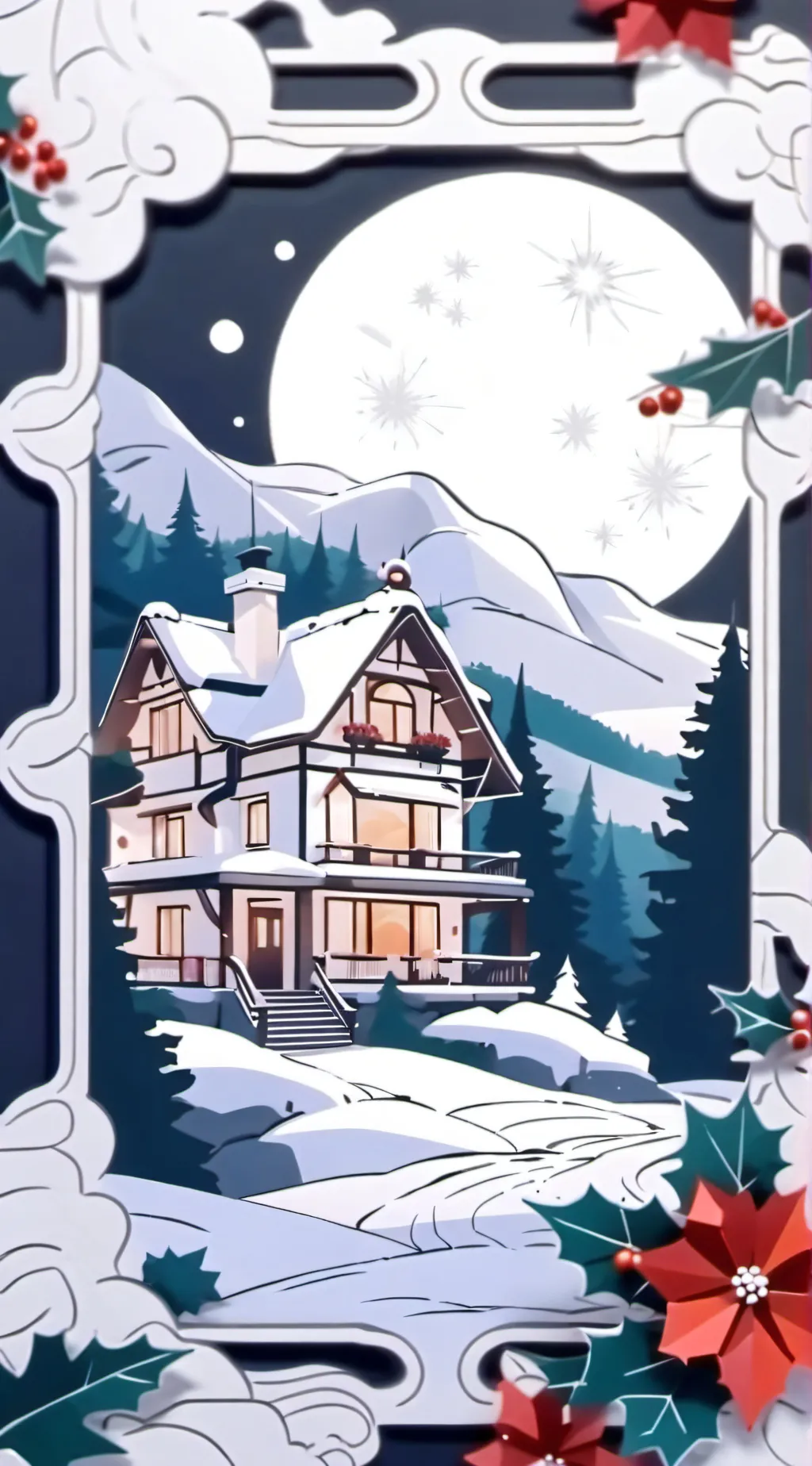 ai character: Pro hero Christmas background