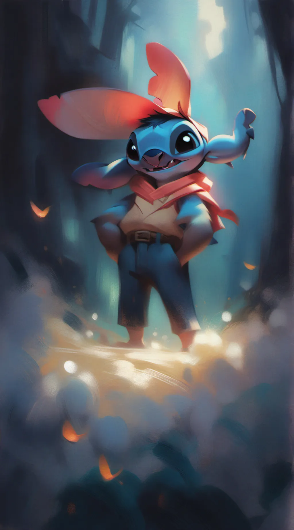 ai character: STITCH background