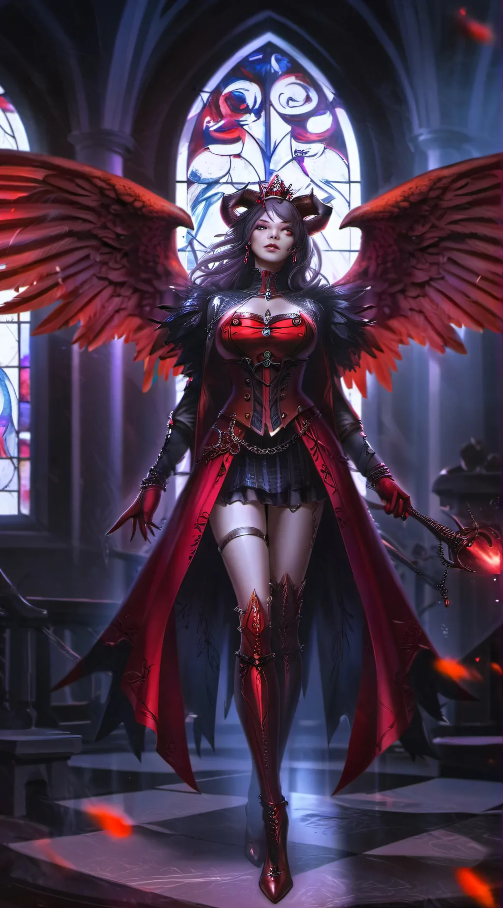 ai character: DemonQueen Rekia background