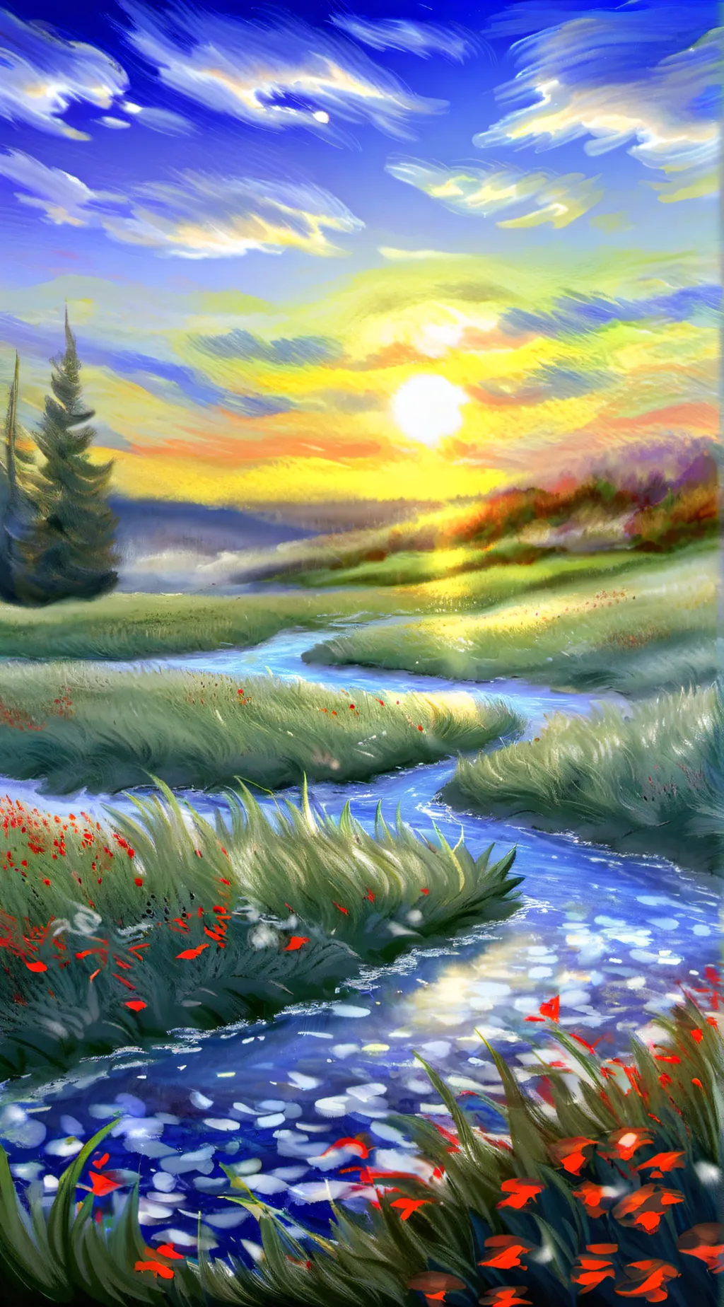 ai character: grass background