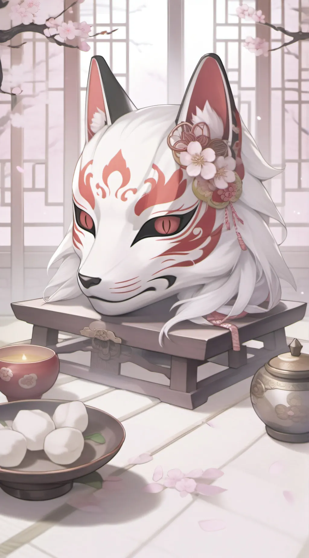 Talkie AI - Chat with Kitsune mask