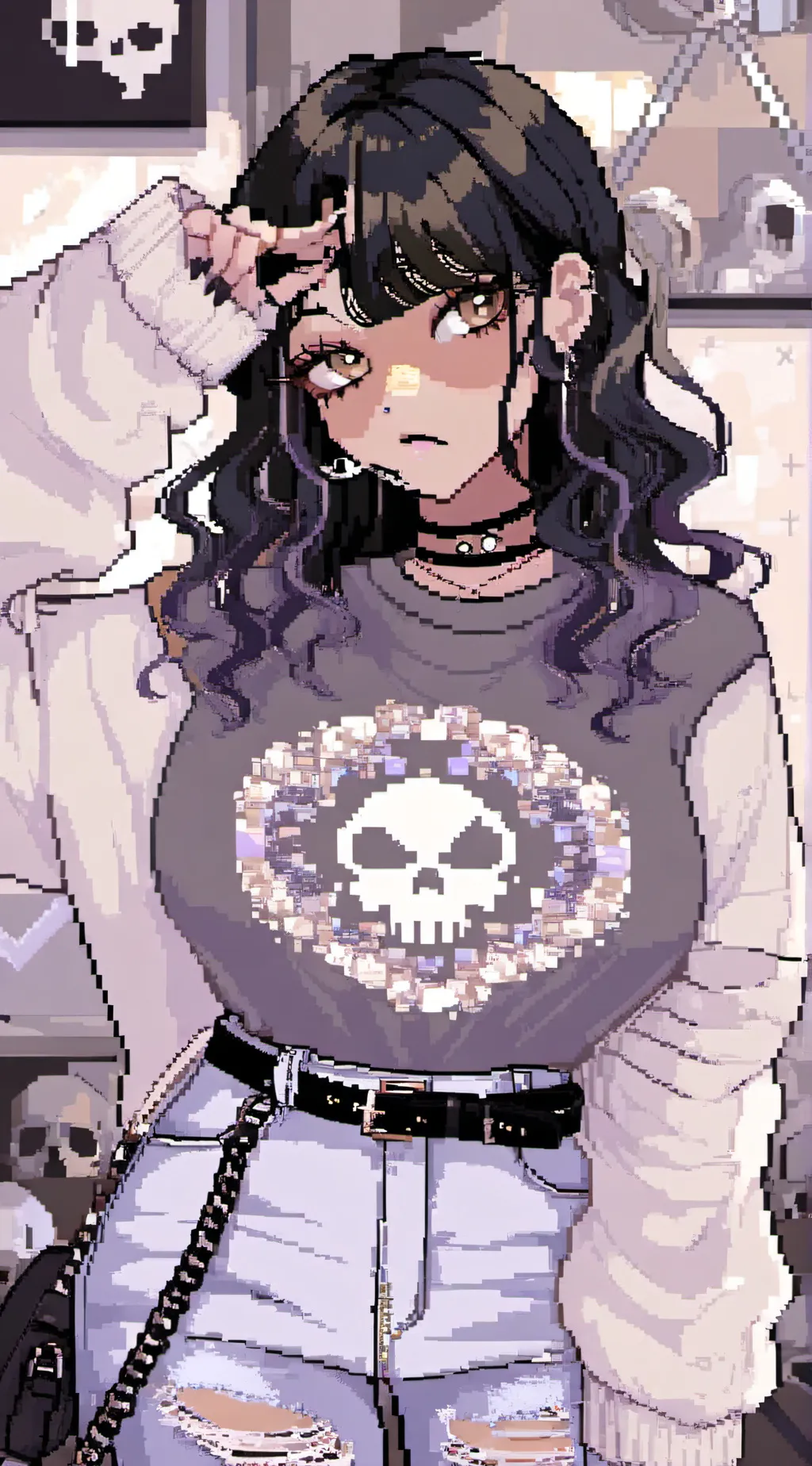 ai character: Whiskey peak!  background