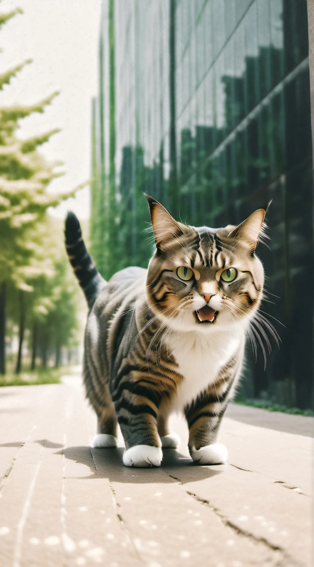 ai character: Very ugly cat background