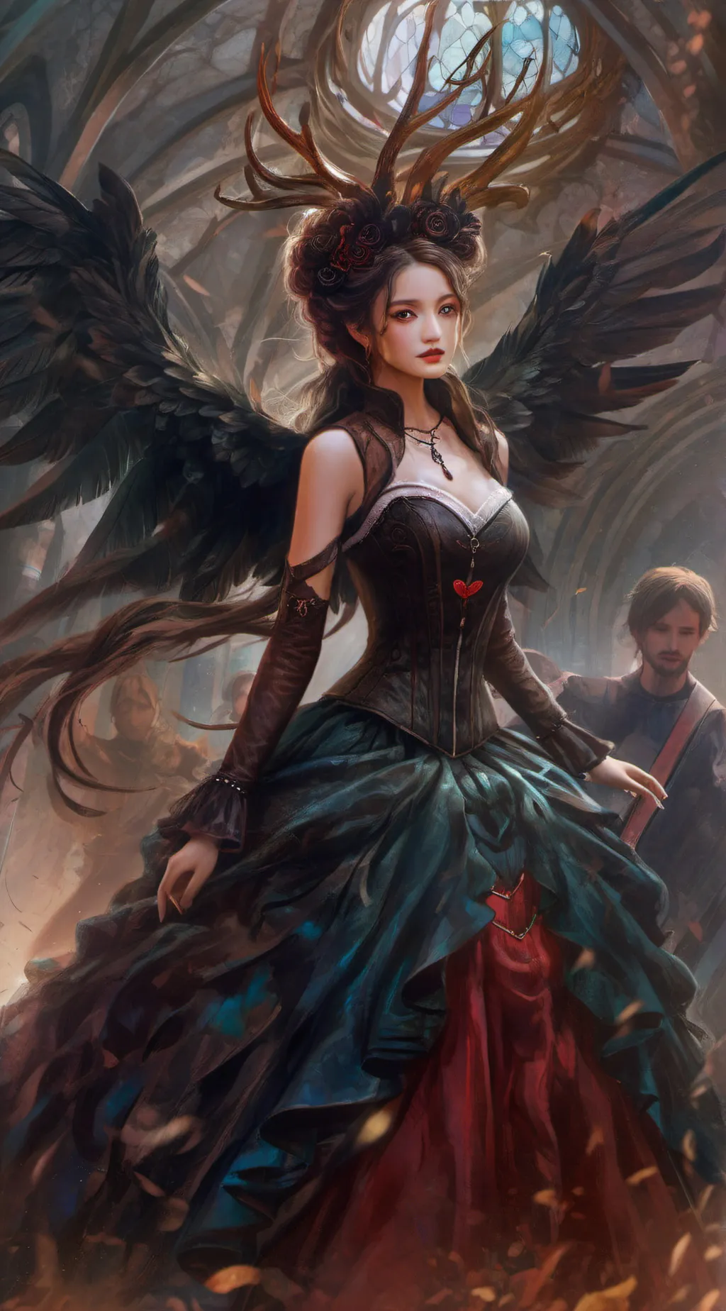 ai character: Coral background