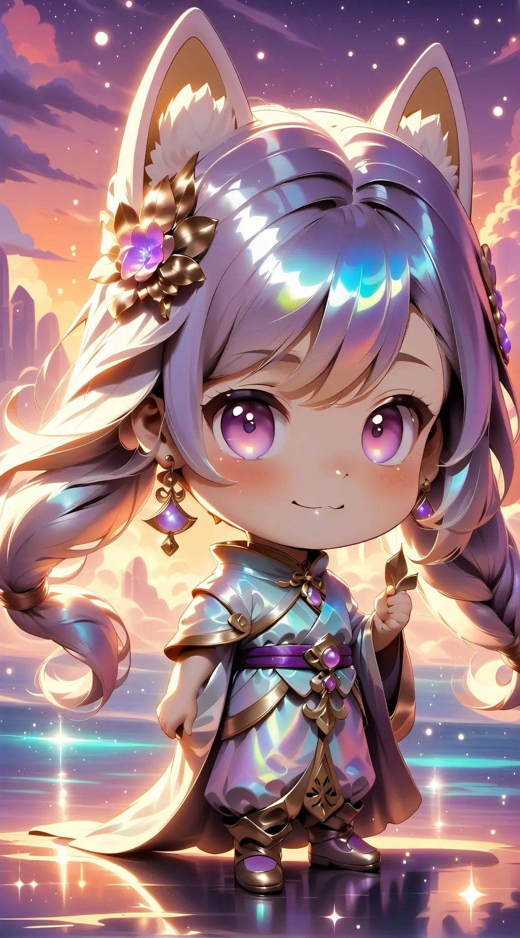 ai character: Smart girl ￼ background