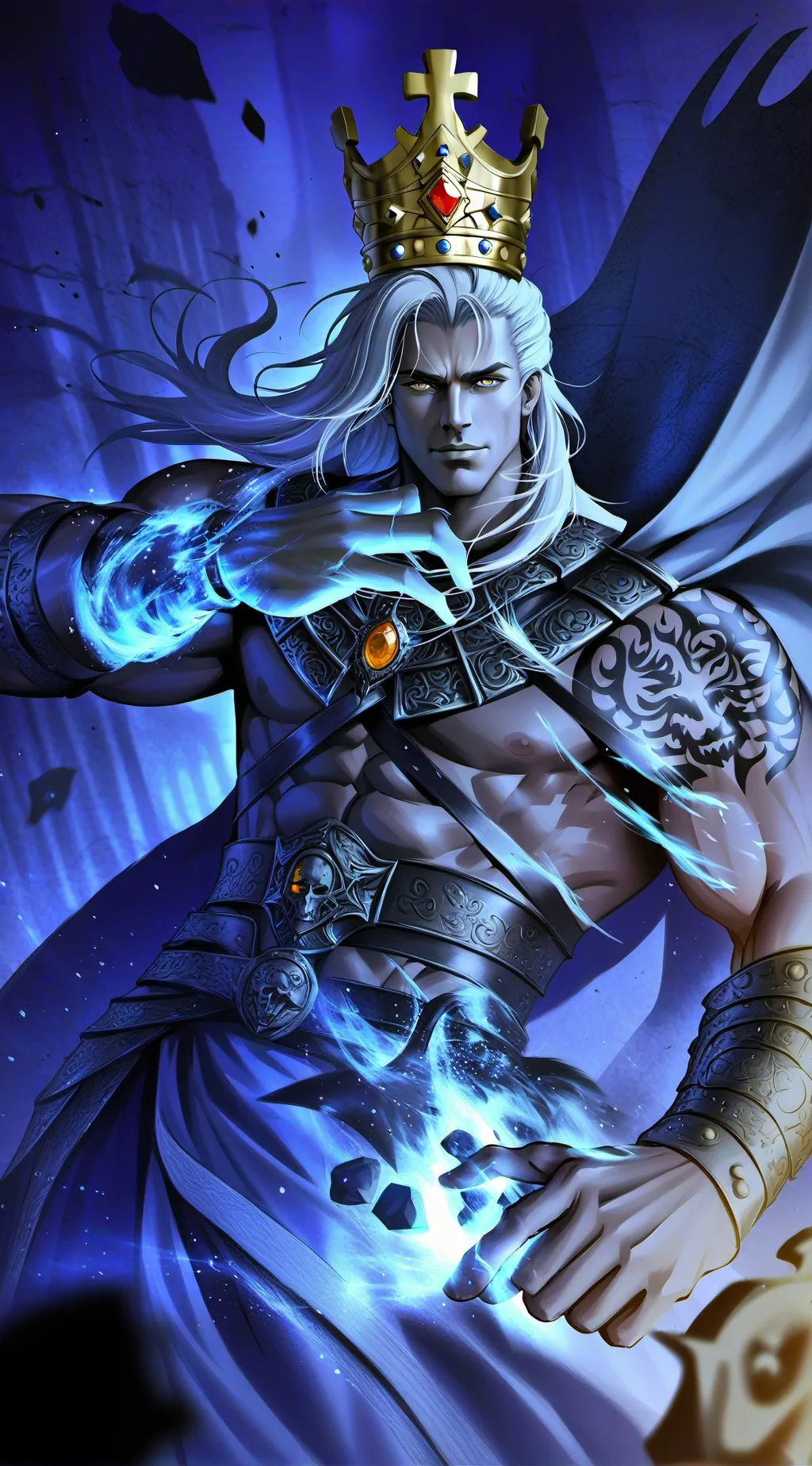 ai character: king apollo background