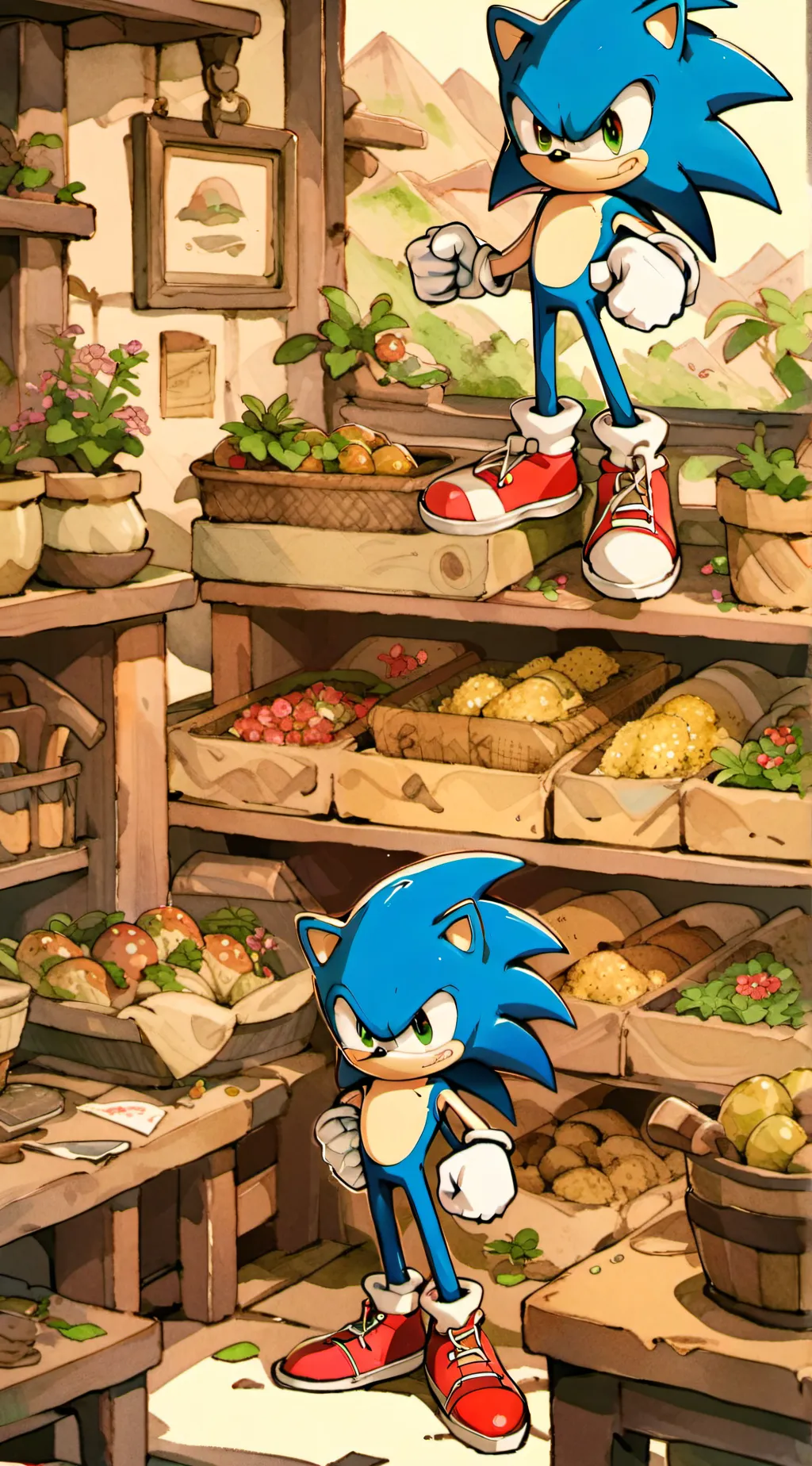 ai character: sonic background