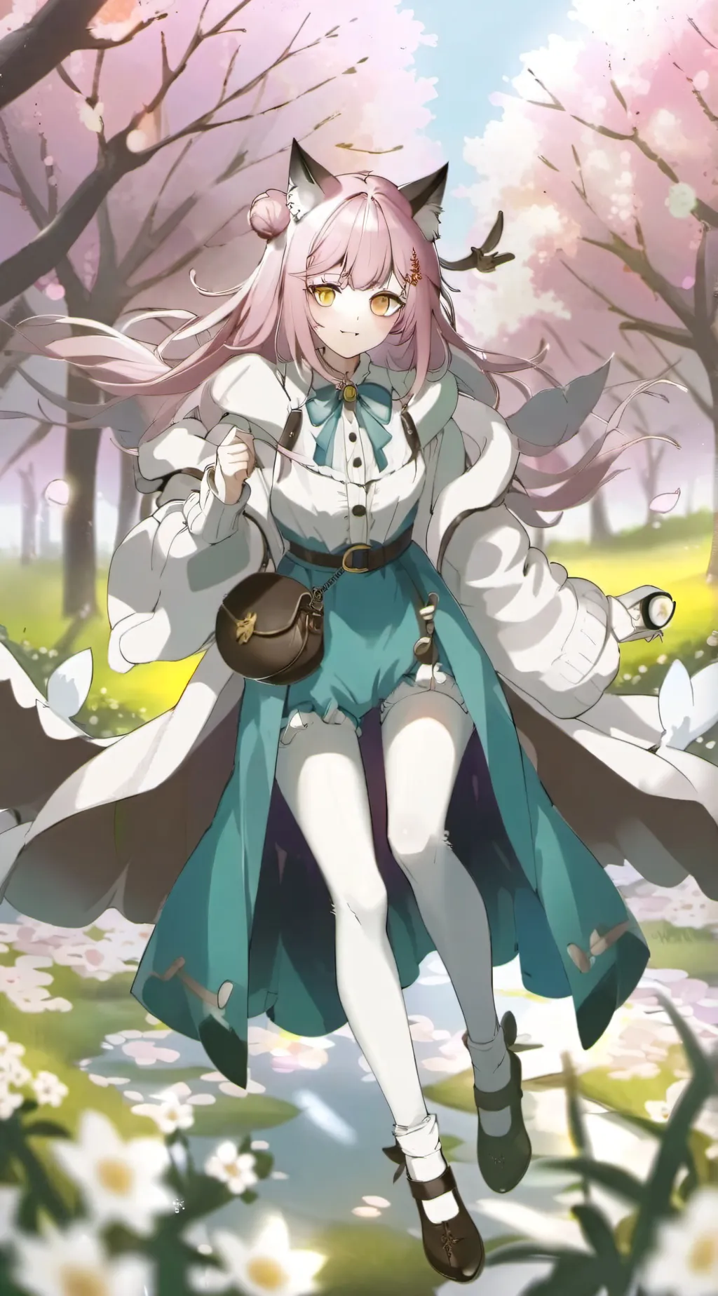 ai character: cat girl background