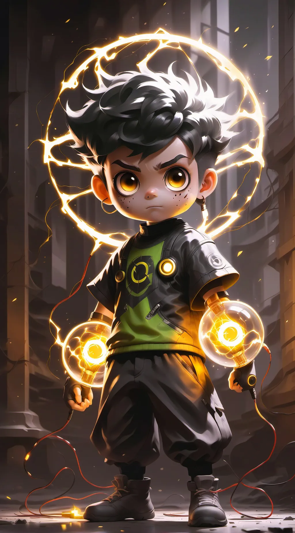 ai character: electron background