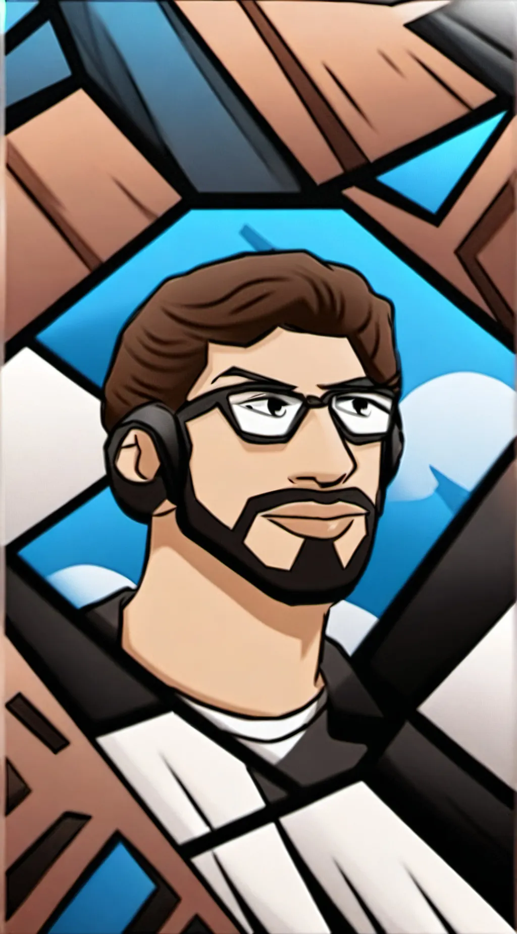 ai character: Drumsy  background